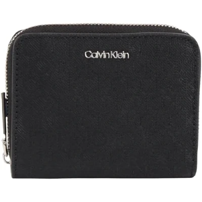 Abbildung von Calvin Klein Medium ZIP Around MONO Geldbörse, Damen, Größe: One Size, Black