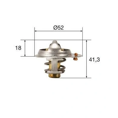Abbildung von MAHLE ORIGINAL TX 85 82 Kühlwasserthermostat 52 ohne Dichtung SUZUKI: Vitara IV Off Road, SX4 I Hatchback, Grand 2 SUV, HYUNDAI: H 1 Van
