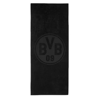 Abbildung von Borussia Dortmund BVB Badtuch 180x70 cm schwarz 100% Baumwolle Emblem