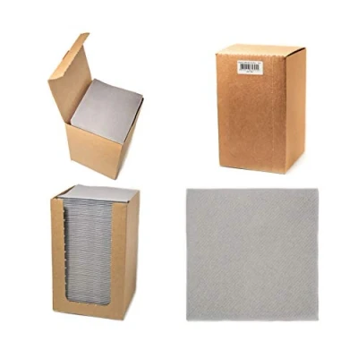 Abbildung von Alvotex CHIC Airlaid 100 Coctailservietten, 1/4 Falten Stoffähnlich, Hochwertige Einwegserviette, Grau, 20x20 cm
