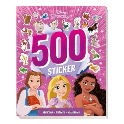 Abbildung von Disney Prinzessin: 500 Sticker Stickern Rätseln Ausmalen: Activityblock mit