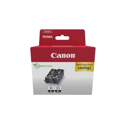 Abbildung von Canon PGI 35 Twin Vorteilspack 2 Tintenpatronen (2X Schwarz) Original [Umweltfreundliche Recycle Kartonverpackung 2024]
