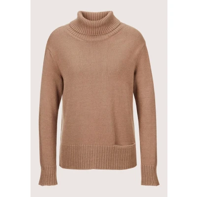Abbildung von Madeleine Rollkragen MIT Tasche Strickpullover Caramel melange, Damen, Größe: 34, melange