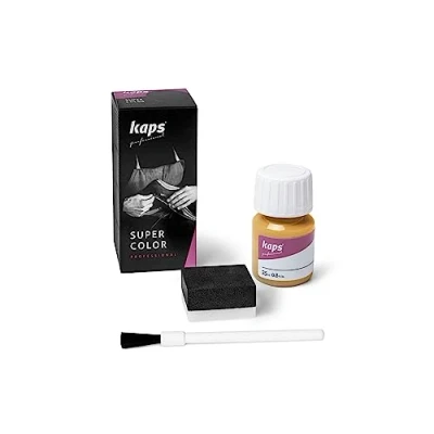 Abbildung von Kaps Super Color Lederfarbe für Naturleder, Synthetik und Textil, Lederfärber, 25 ml, Naturell 151