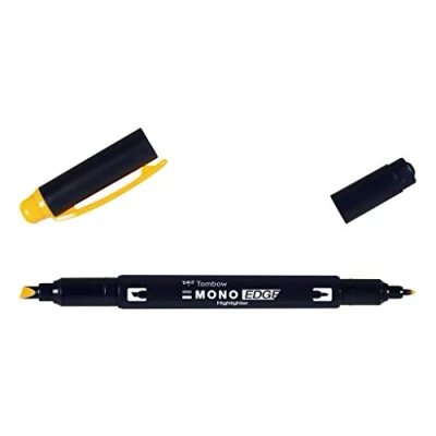 Abbildung von Tombow WA TC99 Textmarker MONO edge mit Keil und Rundspitze golden yellow, 180 x 10 2 cm