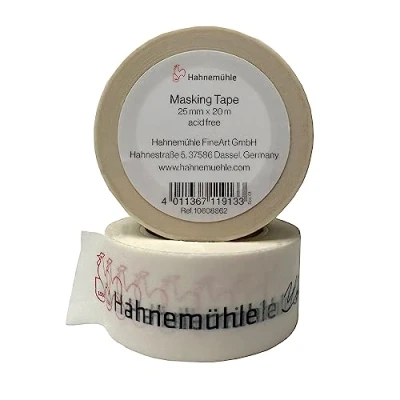 Abbildung von Hahnemühle Masking Tape, wasserdichtes Washi für Aquarell geeignet, 20 Meter lang (weiß, 25 mm)