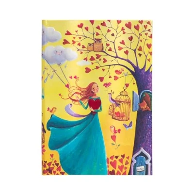 Abbildung von Hardcover Notizbuch Herbstlaub Midi Liniert: Hardcover, 120 gsm, ribbon marker, pouch, elastic closure (Mila Marquis Collection)