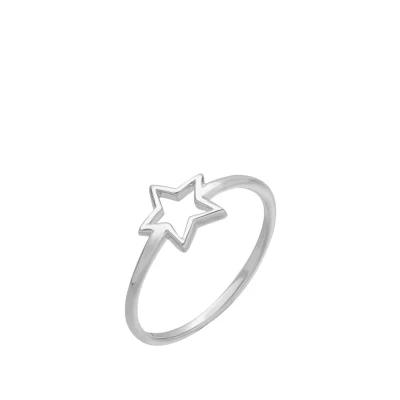 Abbildung von Elli STAR Ring, Damen, Größe: 54, Silberfarben