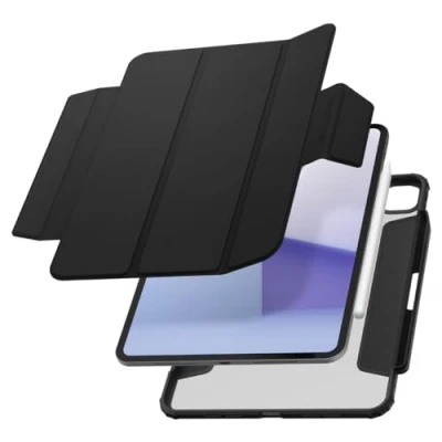 Abbildung von Spigen AirSkin Pro Hülle Kompatibel mit iPad 11 Zoll 5.Generation M4 (2024) Case abnehmbarem magnetischem Deckel Schwarz
