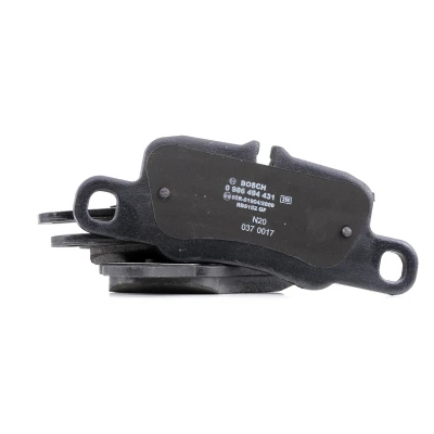 Abbildung von BOSCH 0 986 494 431 Bremsbelagsatz Low Metallic mit Anti Quietsch Blech PORSCHE: Panamera, 911 Coupe, Convertible