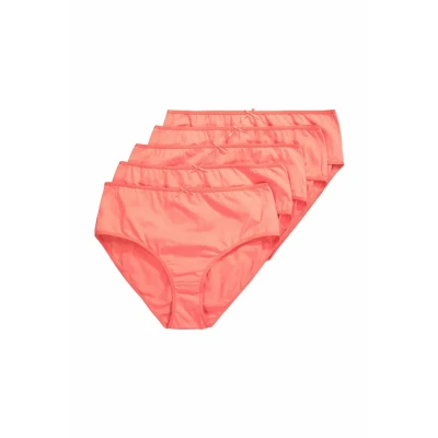 Abbildung von Ulla Popken LOT DE 5 Unies JUSQU&#039;À LA Taille Slip, Damen, Größe: 50/52, Coral