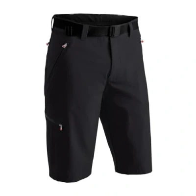 Abbildung von Maier Sports Nil Bermuda, Kurze Herren Wanderhose, Wasserabweisende Bermuda für Trekking und Hiking, PFC frei, mSTRETCH pro 4 &amp; Dryprotec, Schwarz, 52 (W36/L32)