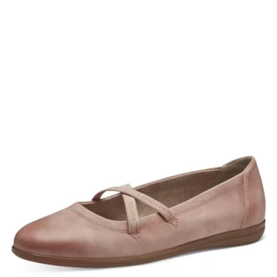 Abbildung von Jana Damen Ballerinas mit Riemen Vegan, Rosa (Old Rose), 39 EU