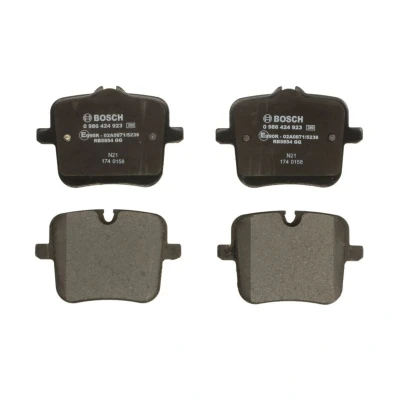 Abbildung von BOSCH 0 986 424 923 Bremsbelagsatz Low Metallic mit Anti Quietsch Blech, Montageanleitung BMW: 5 Saloon, 7, X5