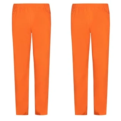 Abbildung von MISEMIYA Packung 2 Stück Unisex SANITÄRHOSE MEDIZINISCHE Uniformen SANITÄR Arbeitshose Ref. 8312 * Medium, Orange