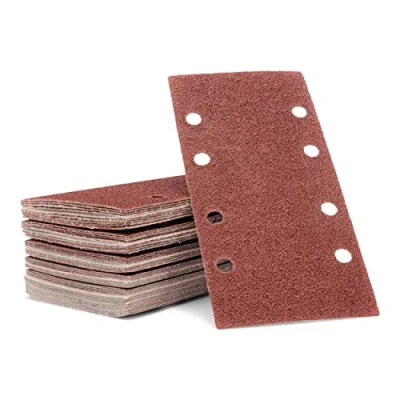 Abbildung von Schleifbogen Set │ 80 Stück 93 x 190 mm je 20 Korn 60/80/120/240 selbsthaftend für Schwingschleifer Schleifpapier Schleifbögen by FD Workstuff