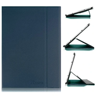 Abbildung von Fintie Hülle für Samsung Galaxy Tab S2 9,7 Zoll Tablet PC Ultra schmaler Flip Folio Book Cover Schutzhülle mit Auto Schlaf/Wach Funktion, Marineblau