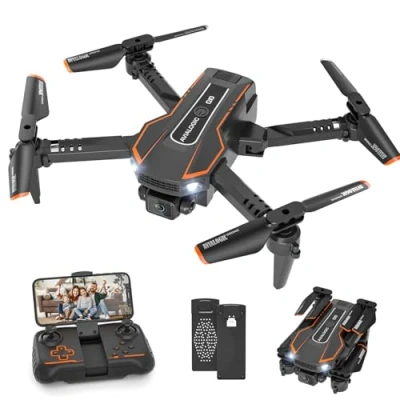 Abbildung von Drohne mit Kamera HD 720P für Kinder, RC Drone Quadcopter WiFi Übertragung, Kopflos Modus, 3D Flip, Höhenhaltung, Flugbahn, Spielzeug und Geschenke Jungen Mädchen Anfänger