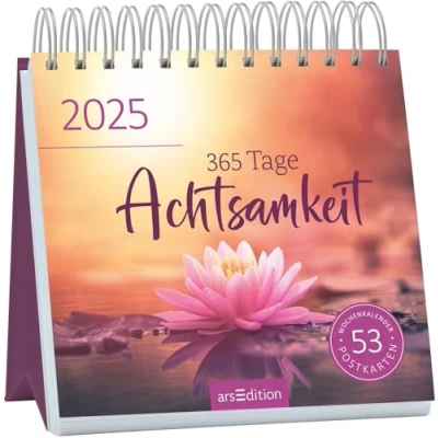 Abbildung von Postkartenkalender 365 Tage Achtsamkeit 2025: Wochenkalender 2025, 53 Postkarten für achtsame Momente