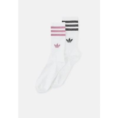 Abbildung von adidas Originals MID CUT Unisex 2 PACK Socken, Damen, Größe: 34 36, White/bliss pink/black