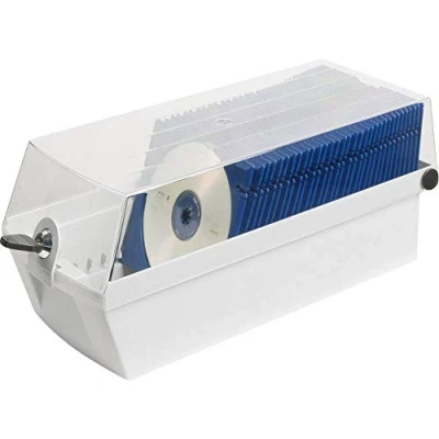 Abbildung von HAN 9260 11, CD Box MÄX 60, Profibox für 60 CD/DVDs, Sicher mit Schloß und 2 Trays, lichtgrau