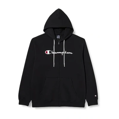 Abbildung von Champion Classic Hooded FULL ZIP Large LOGO Sweatjacke, Herren, Größe: Small, Black