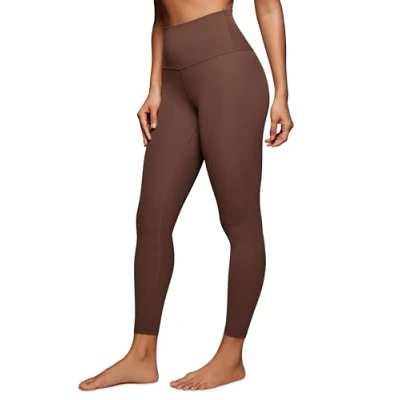 Abbildung von CRZ Yoga Butterluxe Damen High Waist Sport Leggings Blickdicht Leggins Sporthose Workout Gym Yogahose 64cm Kaffeebraun 44