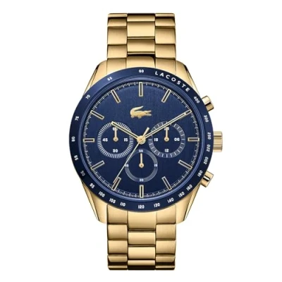 Abbildung von Lacoste Chronograph Quarz Uhr für Herren mit Gelbgoldfarbenes Edelstahlarmband 2011096
