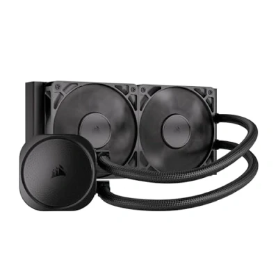 Abbildung von CORSAIR Nautilus 240 RS CPU Flüssigkeitskühler 240mm AIO Geräuscharm Direkter Mainboard Anschluss Intel LGA 1851/1700, AMD AM5/AM4 2X RS120 Ventilatoren Inbegriffen Schwarz