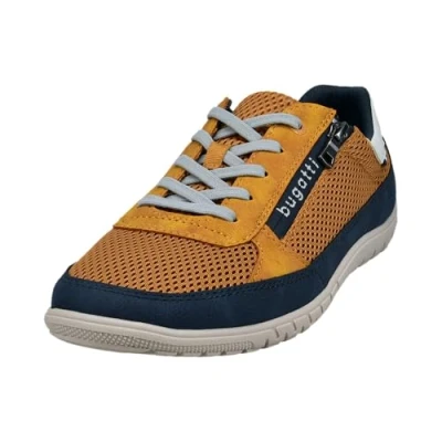 Abbildung von Bugatti Herren Schnürstiefel, Männer Stiefel Kaltfutter,Chukka Boots,schnürung,Boots,Winterstiefel,Winterschuhe,Yellow/Dark Blue (5041),42 EU/EU UK