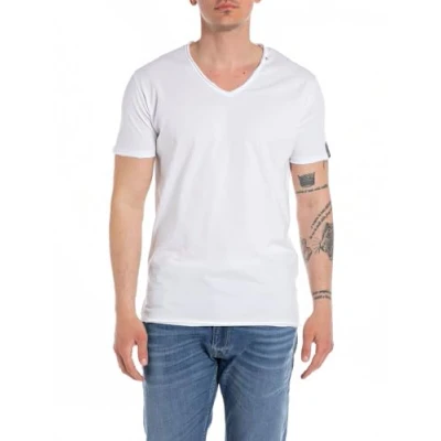 Abbildung von Replay Tshirt basic, Herren, Größe: Small, Natural white
