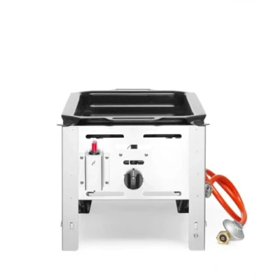 Abbildung von HENDI Bake Master mini, Elektronisches Zündgerät, nur für Verwendung im Aussenbereich, Gasflaschengas (Propan/Butan), 5kW(Hs), 340x540x(H)300mm, Bratpfanne 290x480mm (innenbereic), Edelstahl 18/0
