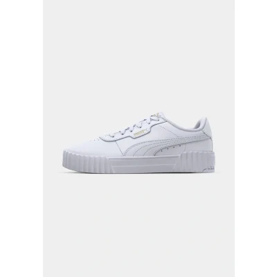 Abbildung von Puma Carina 3.0 Sneaker low, Damen, Größe: 42.5, White/gold Leder/synthetik