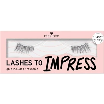 Abbildung von essence LASHES TO IMPRESS, künstliche Wimpern, Nr. 03, Schwarz, langanhaltend, volumengebend, schwunggebend, vegan, ohne Mikroplastikpartikel, Nanopartikel frei, Parfüm, 1er Pack (1pair)