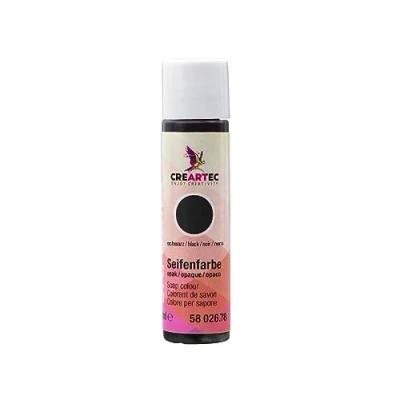 Abbildung von CREARTEC Natürliche Seifenfarbe Opak Seifenherstellung/Seifenkreationen Farbe: Schwarz Inhalt: 10ml Made in Germany