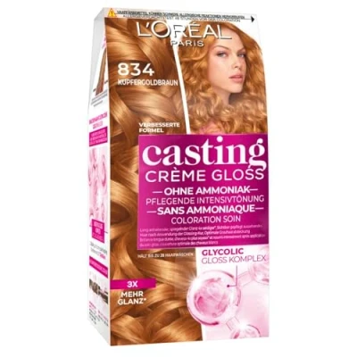 Abbildung von Casting Crème Gloss Pflegende Intensivtönung 834 Kupfergoldblond
