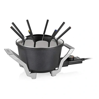 Abbildung von Princess 173100 Fondue Premium 8 Personen, 1,5 L, 800 W, Aluminium, abnehmbarer Thermostat, für alle Fondues