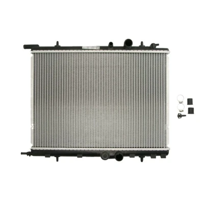 Abbildung von NISSENS 63502A Kühler, Motorkühlung Aluminium 380 538 24 Kühlrippen gelötet PEUGEOT: 206 Hatchback, 206+ 307 CC, CITROËN: Xsara Picasso