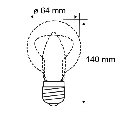 Abbildung von Paulmann 28717 LED Lampe Filament Kolben 6,5W Leuchtmittel Gold 2500K Goldlicht E27