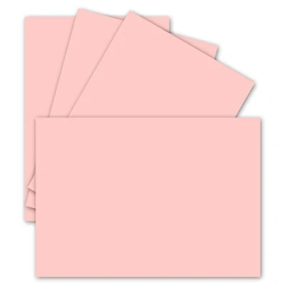Abbildung von 50 Einzel karten DIN A6 10,5 x 14,8 cm 240 g/m² Rosa Tonkarton Bastelpapier Bastelkarton Bastel blanko Postkarten