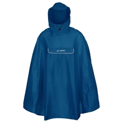 Abbildung von VAUDE Valdipino Rad Regenponcho Leicht, Wasserdicht &amp; Umweltfreundlich Bluesign® zertifiziert mit Eco Finish Integrierte Tasche Green Shape Label