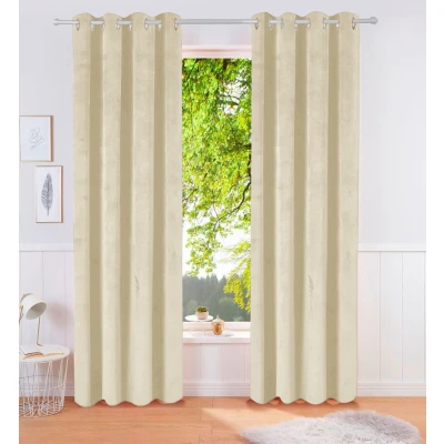 Abbildung von OTTO home Vorhang "Velvet Uni" Ösen 2 Stk. tlg. Blickdichter Samt, 2-er Set, edel, Gardine, multifunktional