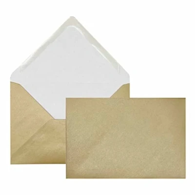 Abbildung von Edition Seidel 25 Premium Briefumschläge Farbe gold Umschläge Kuvert farbig Format ähnlich B6 12,0 x 17,5 cm 80 g/m² (Gold, Stück/Pieces/Pièce)
