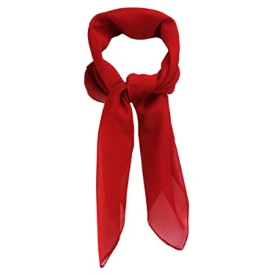 Abbildung von TigerTie Feines Damen Chiffon Nickituch in rot einfarbig Uni Größe 58 cm x Tuch Halstuch Schal