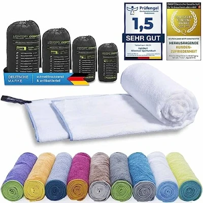 Abbildung von LightDry® Original Mikrofaser Sporthandtuch Backpack Reise Handtuch Sport &amp; Fitness Badehandtuch saugfähig, leicht antibakteriell und extrem schnell trocknend