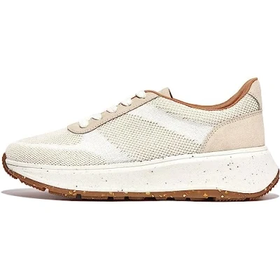 Abbildung von Fitflop Damen F Mode E01 Knit Flatform Trainers Sneaker, Urban White Mix, 43 EU