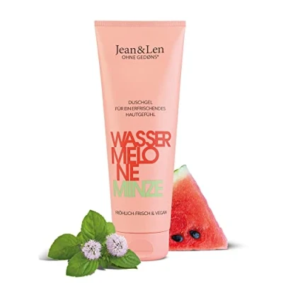 Abbildung von Jean &amp; Len Duschgel Wassermelone Minze, für alle Hauttypen geeignet, veganer Pflegekomplex, ein erfrischendes Hautgefühl, pH hautideal, veganes Duschgel, 250 ml