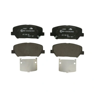 Abbildung von ATE Ceramic 13.0470 5651.2 Bremsbelagsatz mit akustischer Verschleißwarnung Anti Quietsch Blech HYUNDAI: i30 II Estate, Hatchback