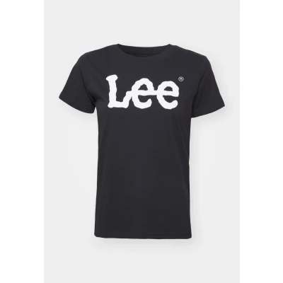 Abbildung von Lee LOGO TEE Tshirt print, Damen, Größe: 36, Black