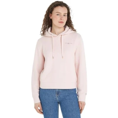 Abbildung von Tommy Hilfiger MINI CORP LOGO Hoodie Sweatshirt, Damen, Größe: XS, Whimsy pink